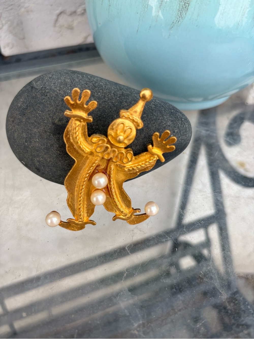 New JJ Clown Vintage Gold Plated